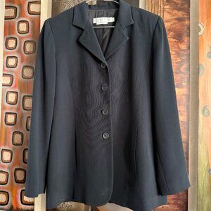 Fabulous Classic Garfield and Marks Black three-piece suit, Size 4 Petite